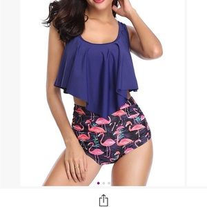 Women’s Small Flamingo 2 piece bathing suit